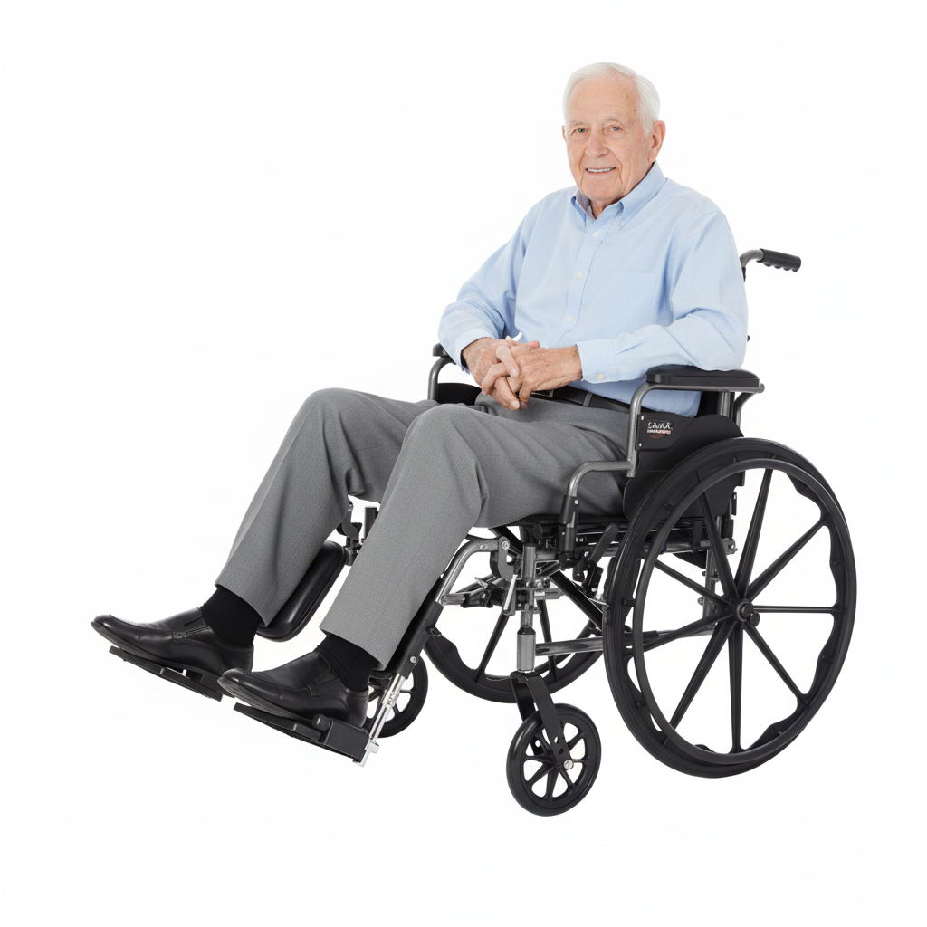 Deluxe Lightweight Wheelchair with Flip Back Desk Arms 16"wide x 18"deep with Elevating Legrests