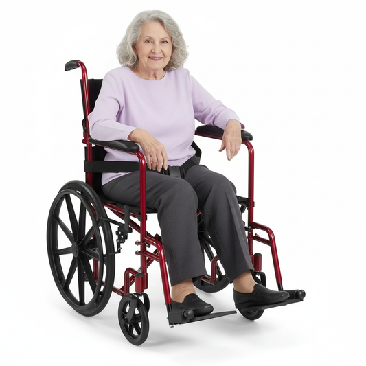 19" Transport Companion Wheelchair Aluminum