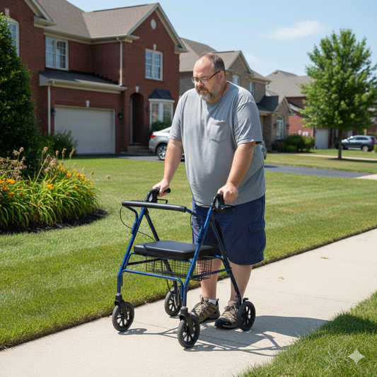 Bariatric Rollator Walker, 500lb Weight Capacity