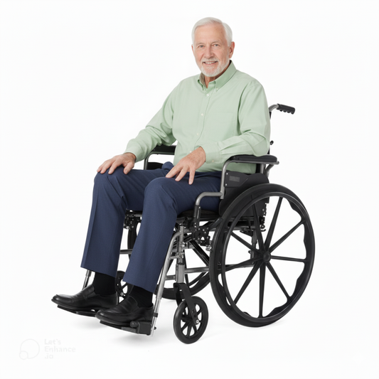 Deluxe Lightweight Wheelchair with Flip Back Desk Arms-20x20-Standard