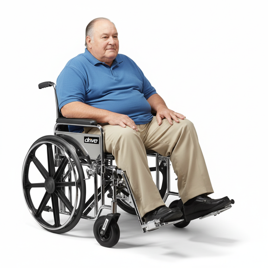 Bariatric Heavy-Duty Wheelchair with 500 lb Weight Capacity