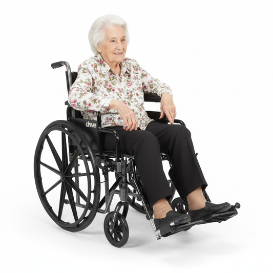 Lightweight Wheelchair With Easy-to-clean Vinyl Upholstery