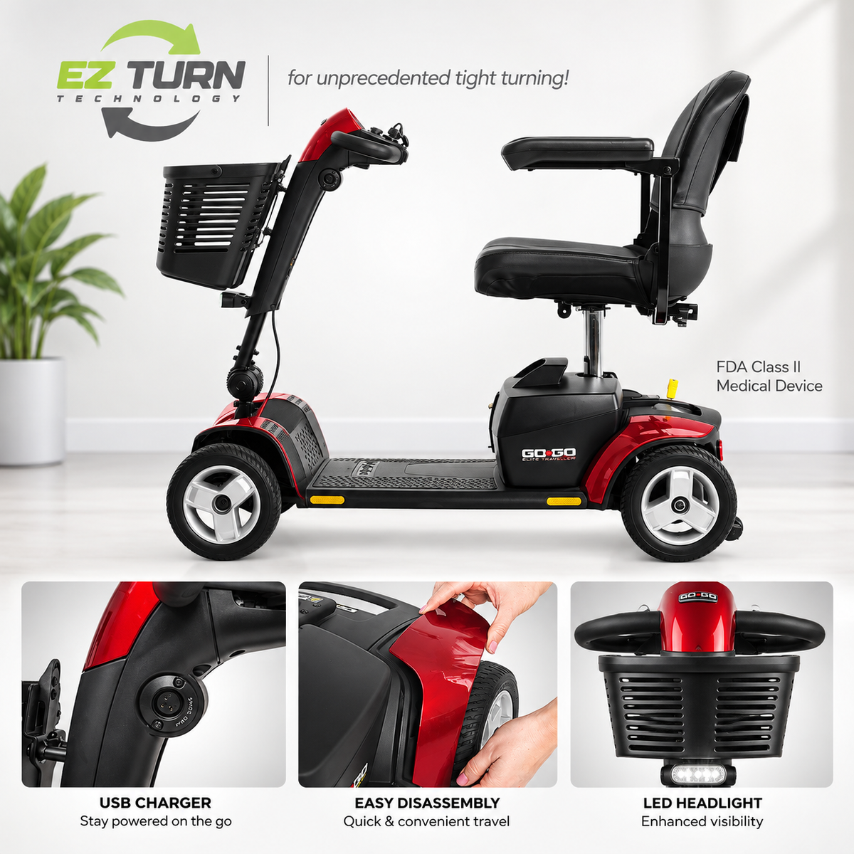 Pride Go-Go Sport 4-wheel mobility scooter – view 3
