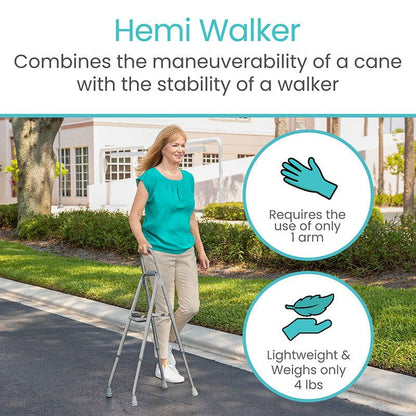 Hemi walker, 300 lb capacity, side view