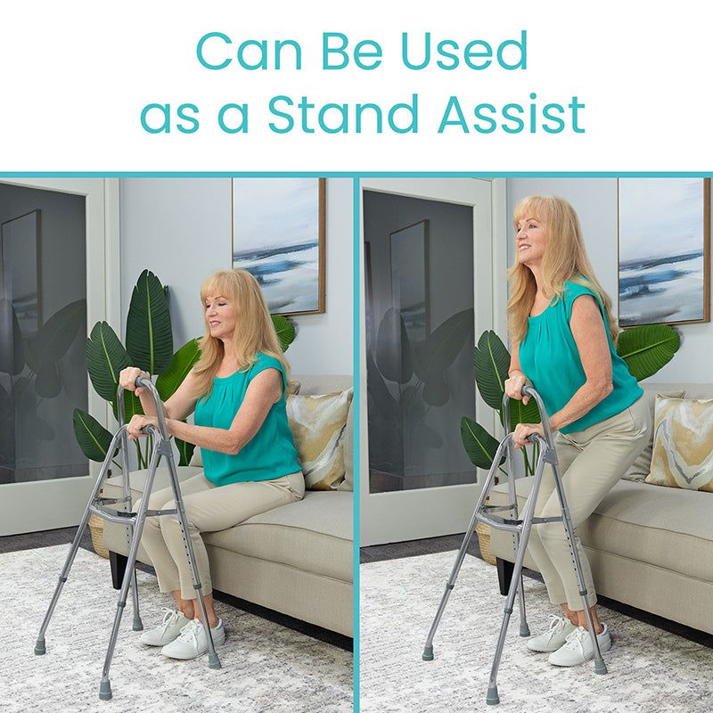 One-handed hemi walker for stroke recovery, alternate view