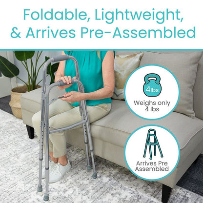Lightweight hemi walker folded for easy storage