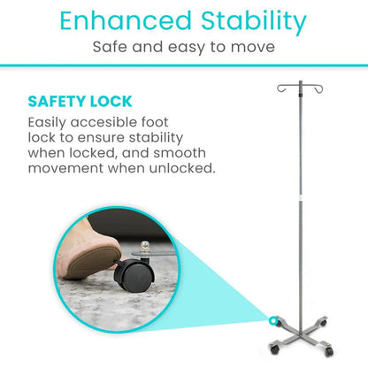 IV Pole with Wheels