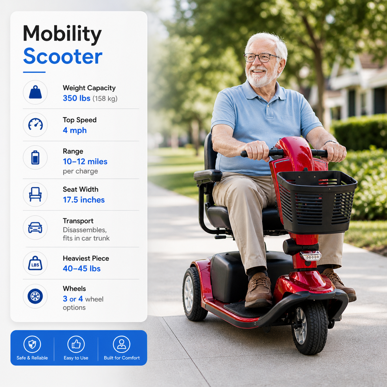 Heavy Duty Mobility Scooter Rental