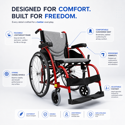 Ultra Light Weight Wheelchair for Rental