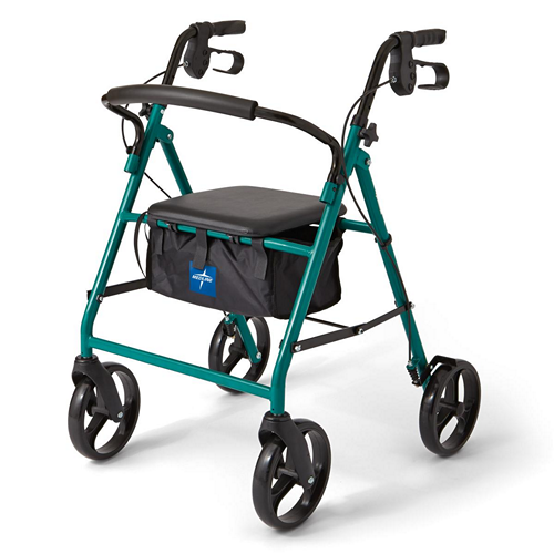 Medline Basic Steel Rollator, 350 lbs (6")