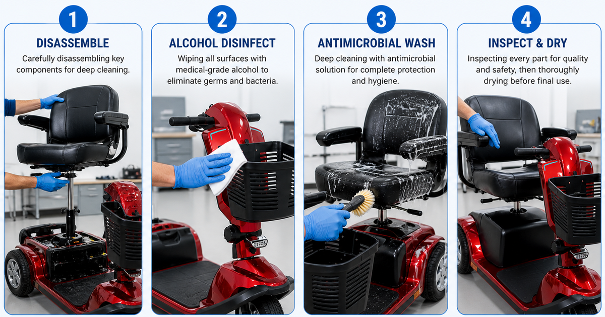Each Scooter Is Cleaned, Charged, and Tested Before It Ships