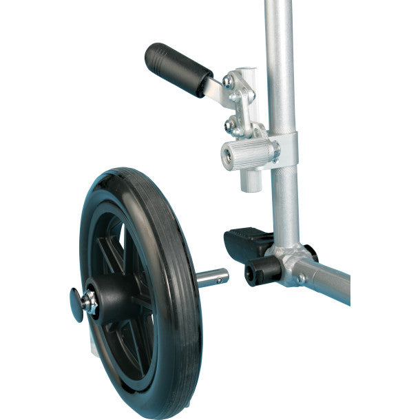 Deluxe Fly-Weight Aluminum Transport Chair with Removable Casters
