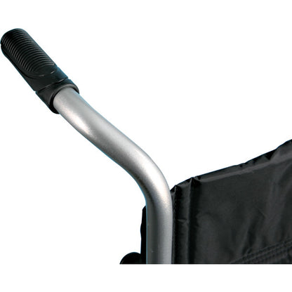 Deluxe Fly-Weight Aluminum Transport Chair with Removable Casters