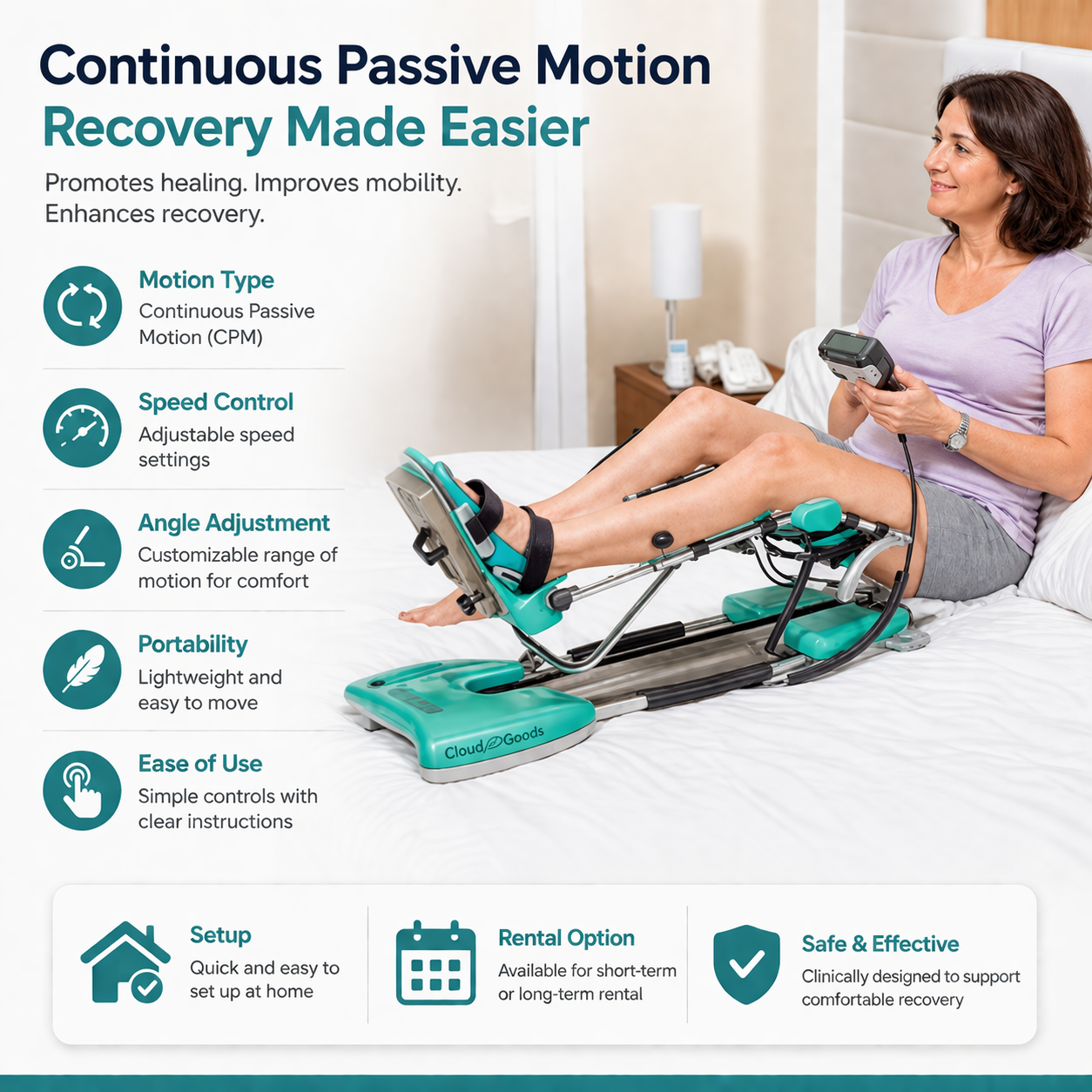 Knee and Hip CPM Machine rental