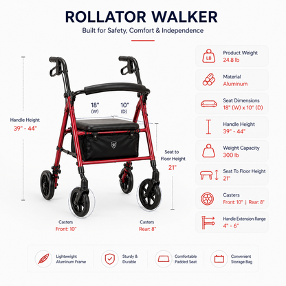 Rollator Walker and Elevate Upright Walker Rental