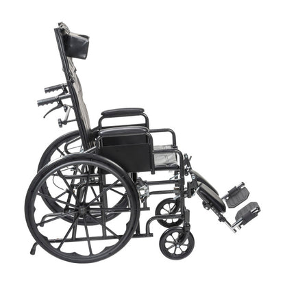 Silver Sport Recliner with Vinyl Upholstery