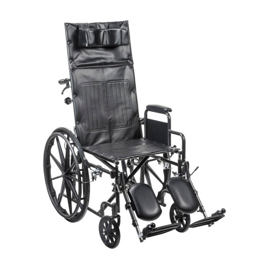 Silver Sport Recliner with Vinyl Upholstery