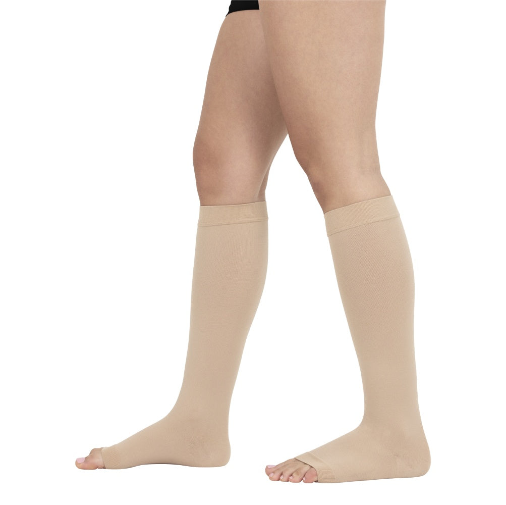 Knee High Open Toe Compression Stockings
