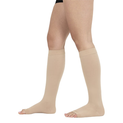 Knee High Open Toe Compression Stockings