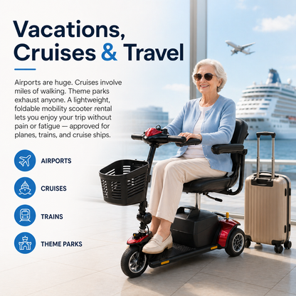Lightweight Electric Mobility Scooter Rental