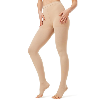 Open Toe Graduated Compression Stockings 20–30 mmHg