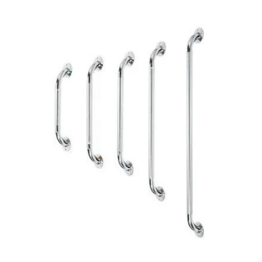 Chrome Plated Steel Grab Bar with Knurled Grip - Size 12"