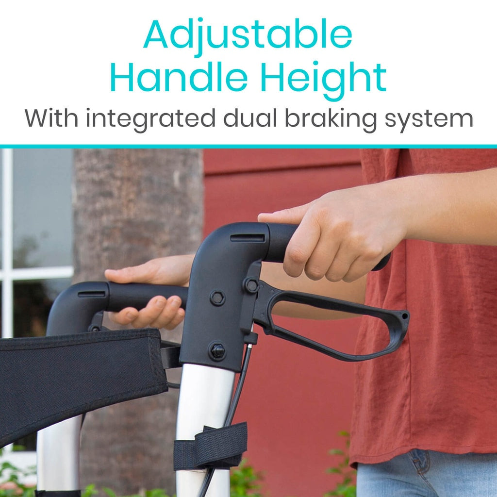 2 in 1 Rollator Walker and Transport Wheelchair Combo