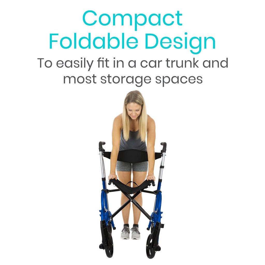 2 in 1 Rollator Walker and Transport Wheelchair Combo