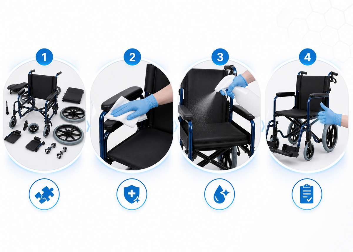 Each Transport Chair Is Cleaned and Disinfected Before It Ships