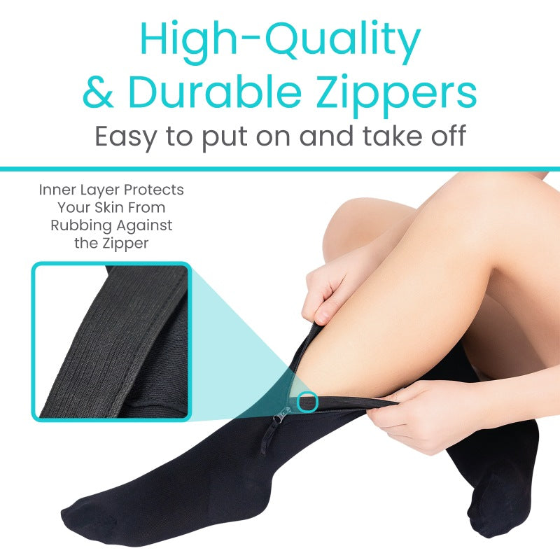 Zippered Knee High Compression