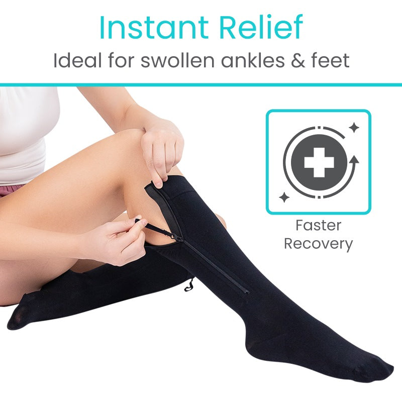 Zippered Knee High Compression