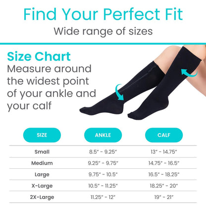 Zippered Knee High Compression