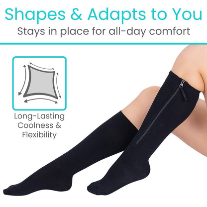 Zippered Knee High Compression