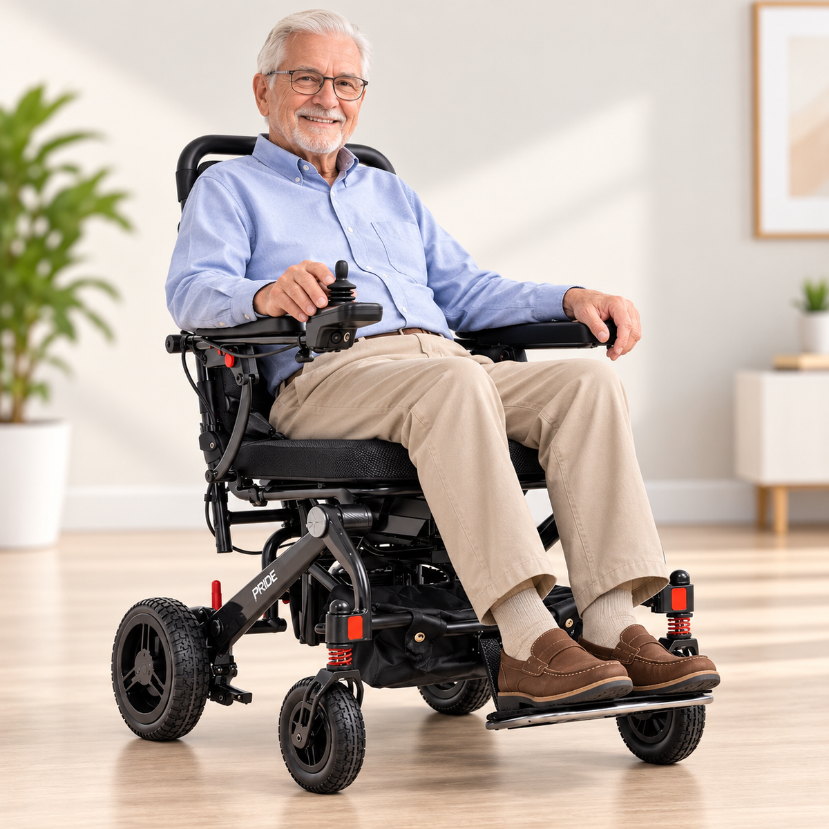 Pride Jazzy Carbon folding power wheelchair