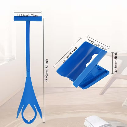 Easy-grip Blue Plastic Sock Aid with Support Base