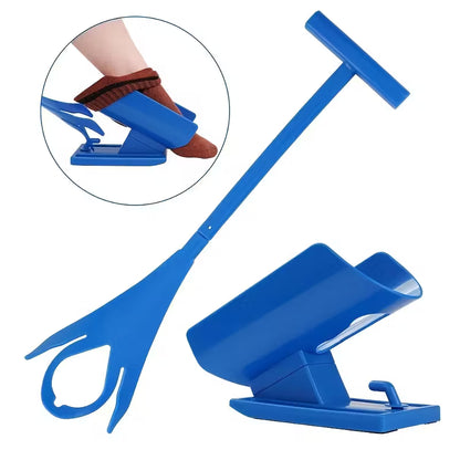 Easy-grip Blue Plastic Sock Aid with Support Base