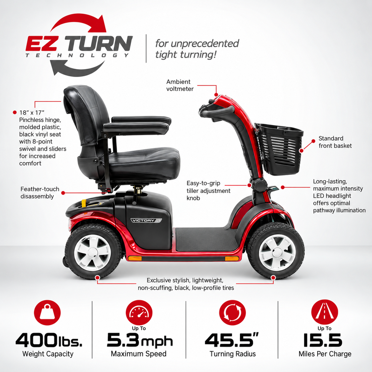 Pride Victory 10 4-wheel mobility scooter – view 3