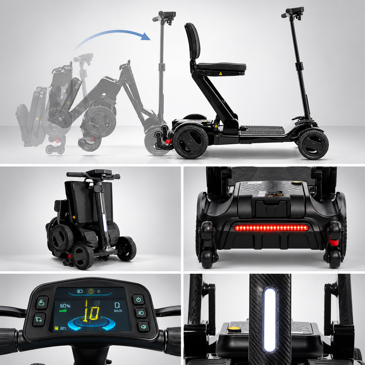 Go Go Carbon Ultra-lightweight Folding Scooter