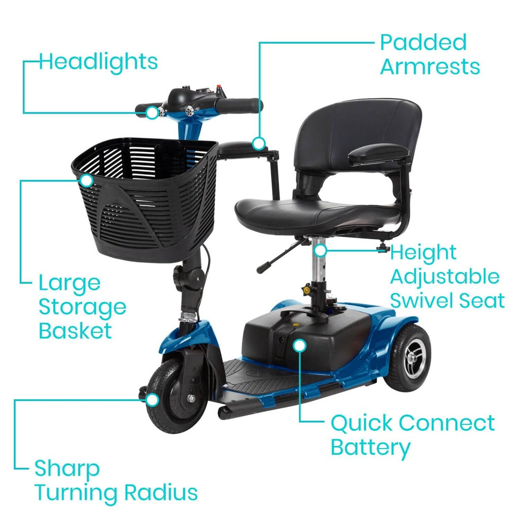 3-Wheel Mobility Scooter Compact Electric Scooter