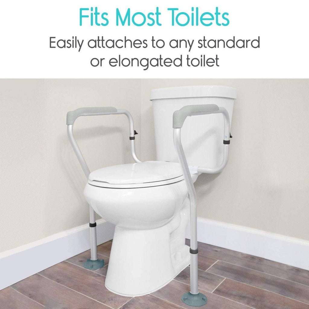 Toilet Safety Rails for Elderly, Adjustable, 300 lb