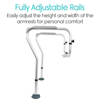 Toilet Safety Rails for Elderly, Adjustable, 300 lb