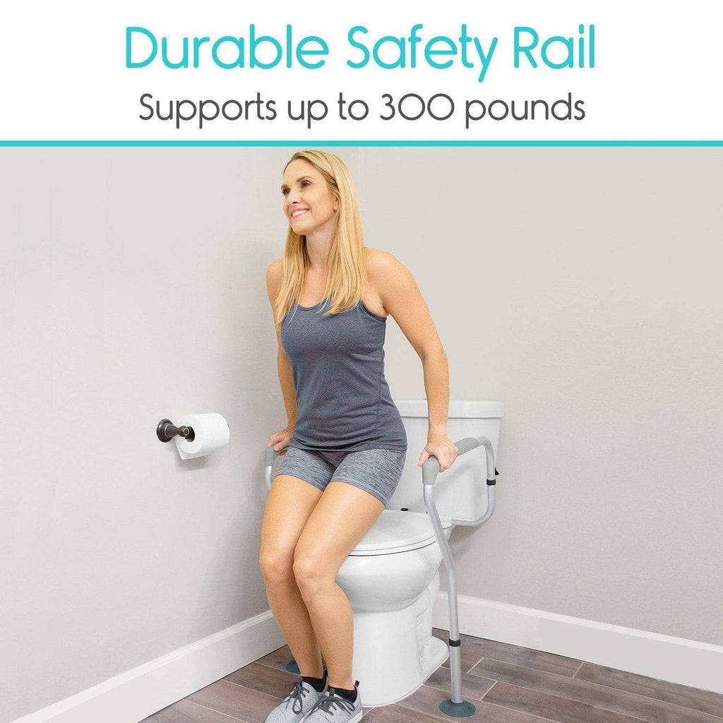 Toilet Safety Rails for Elderly, Adjustable, 300 lb