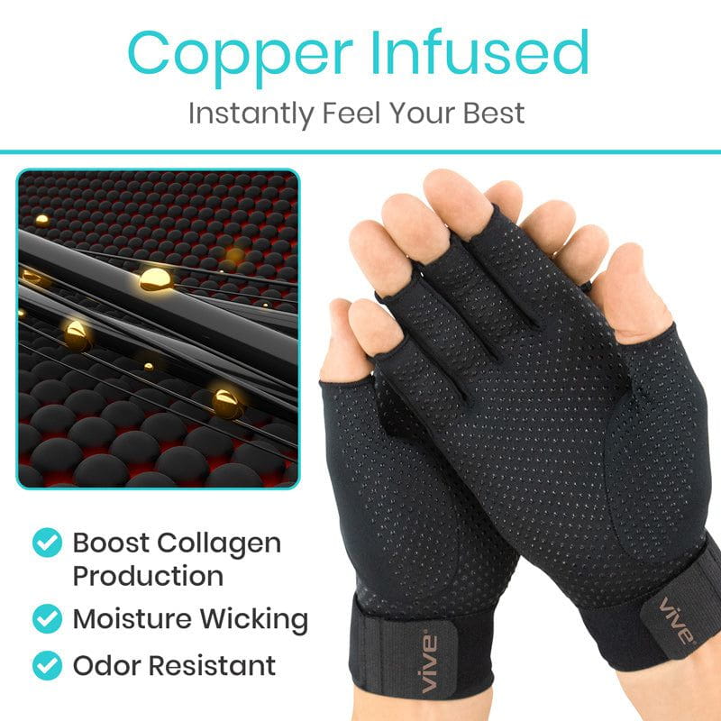 Copper Gloves With Strap