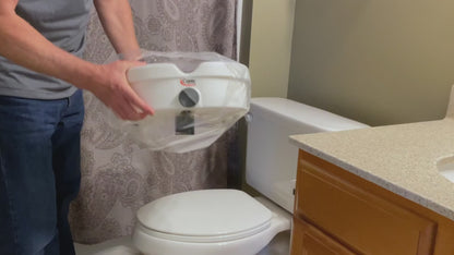 Premium Plastic Raised, Regular/Elongated Toilet Seat, with Lock