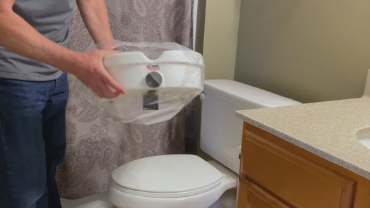 Premium Plastic Raised, Regular/Elongated Toilet Seat, with Lock