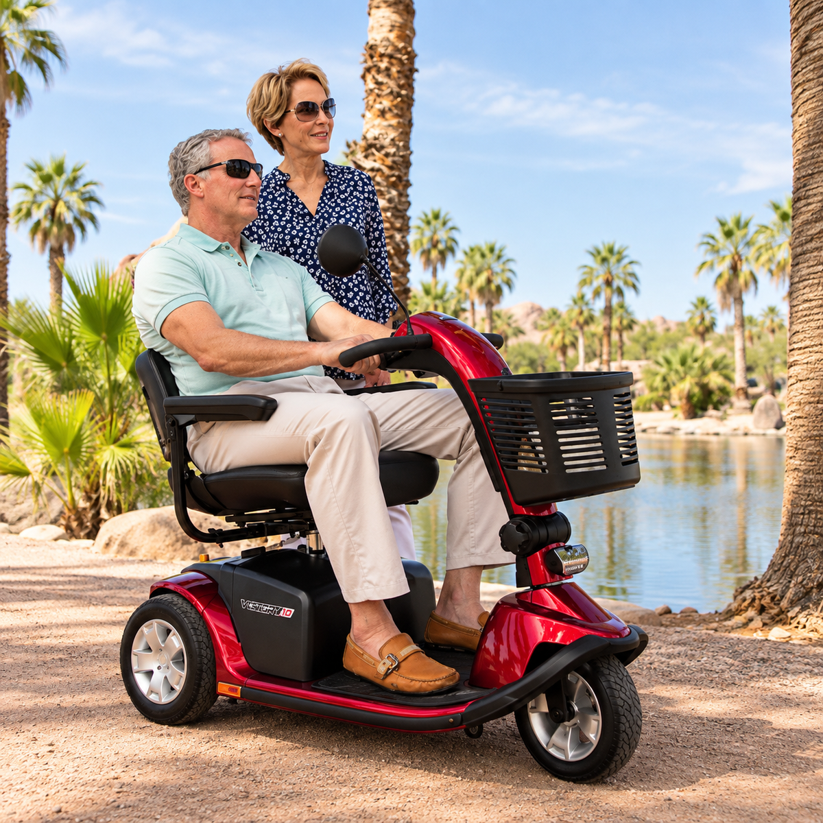 Pride Victory 10 3-Wheel Mobility Scooter, 400 lb Capacity