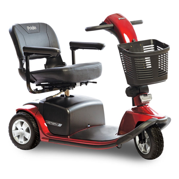 Pride Victory 10 3-Wheel Mobility Scooter in Candy Apple Red