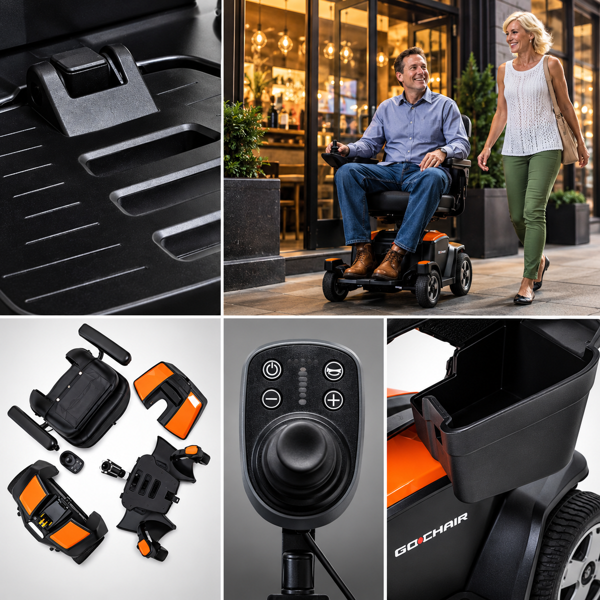 Pride Go-Chair portable power wheelchair, view 3
