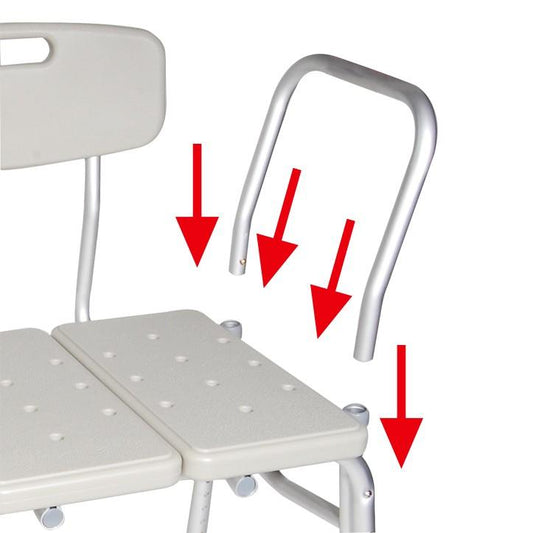 Transfer Bench With Commode Opening