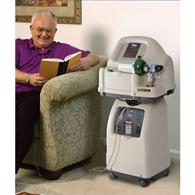Oxygen concentrator with home fill and oxygen tank
